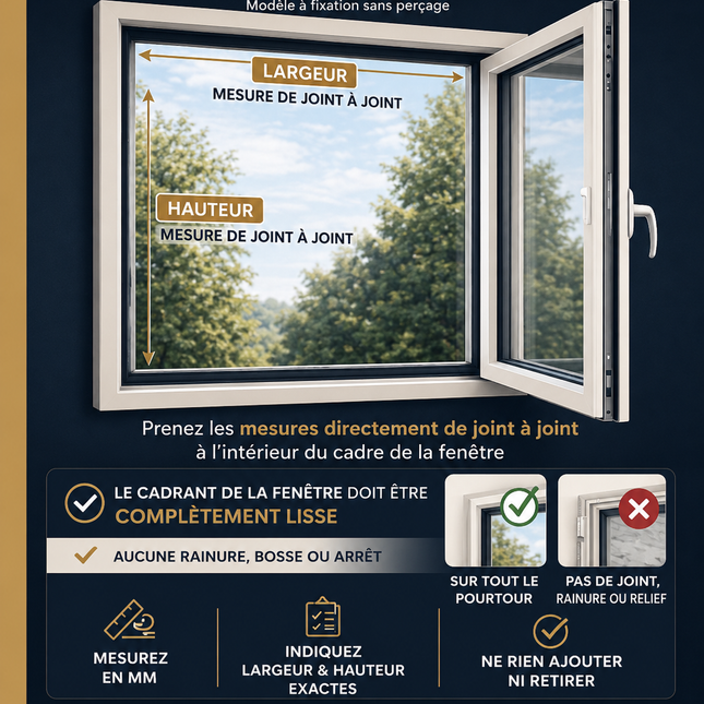 Moustiquaire 1 vantail Sans Perçage