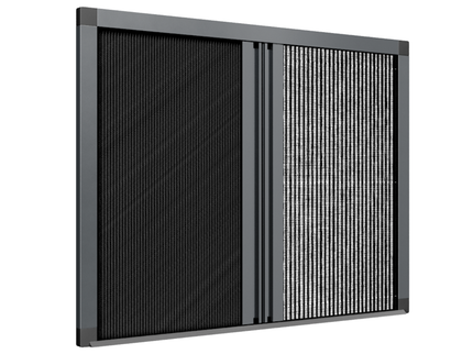 Moustiquaire avec Store Coupe-Soleil Fenêtre Ouverture Centrale