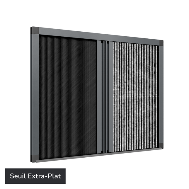 Moustiquaire avec Store Coupe-Soleil Fenêtre Ouverture Centrale