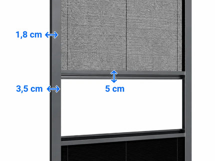 Moustiquaire 2 vantaux avec Store Coupe-Soleil intégré