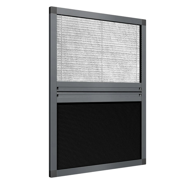 Moustiquaire 2 vantaux avec Store Coupe-Soleil intégré