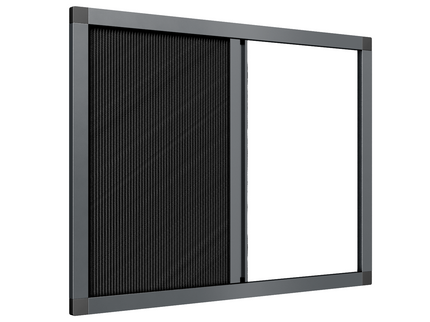 Store plissé coupe-soleil 1 vantail ouverture latérale
